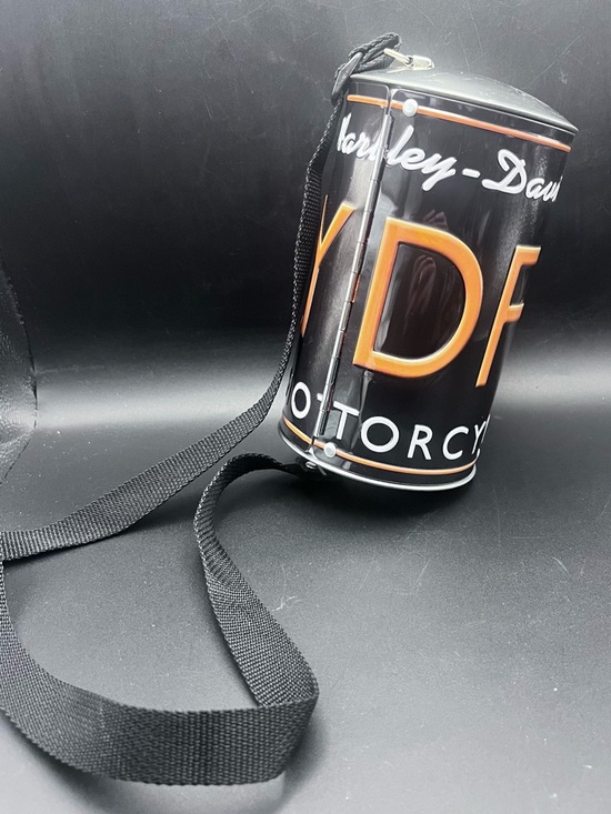 Harley-Davidson Other - Harley-Davidson Black and Orange Cylindrical Crossbody Bag